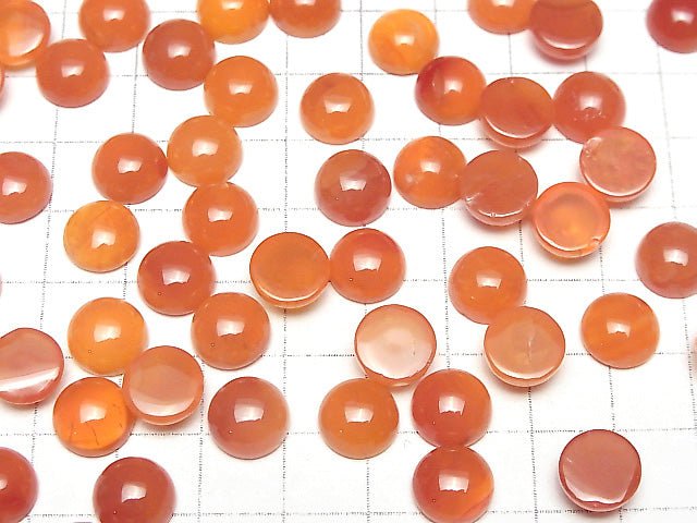 Hochwertiger Karneol AAA Rund Cabochon 10x10mm 4Stk