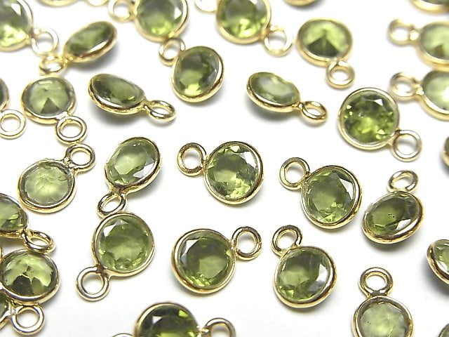 Hochwertiger Peridot AAA Zargenfassung Münze Facettiert 5,5x5,5mm 18KGP 5 Stück 12,99 $!