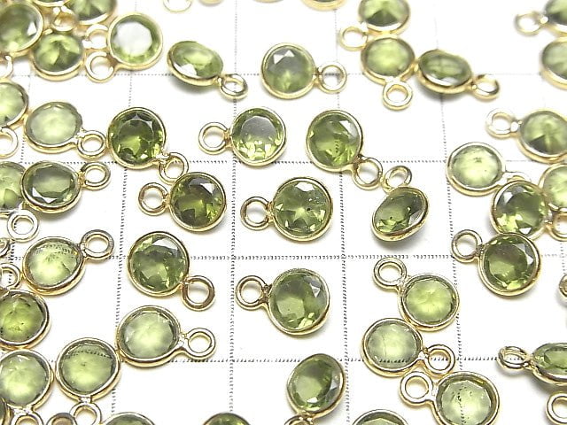 Hochwertiger Peridot AAA Zargenfassung Münze Facettiert 5,5x5,5mm 18KGP 5 Stück 12,99 $!