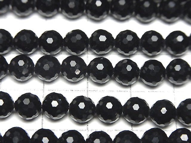 High Quality! Onyx AAA 128Faceted Round 6mm 1strand beads (aprx.15inch/37cm)