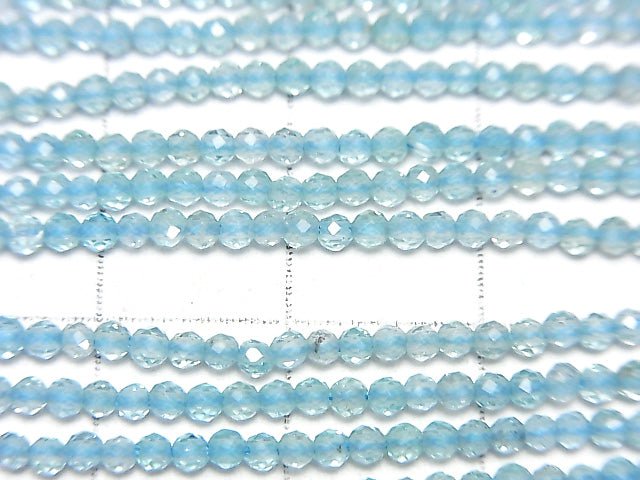 Hochwertig! Apatit AA++ Facettiert Rund 2mm 1Strang Perlen (ca. 38cm)