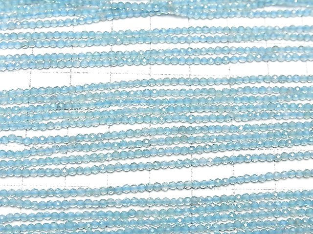 Hochwertig! Apatit AA++ Facettiert Rund 2mm 1Strang Perlen (ca. 38cm)