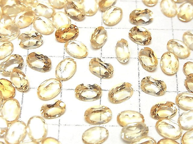 Hochwertiger Citrin AAA Lose Steine Oval Facettiert 7x5mm 10 Stück