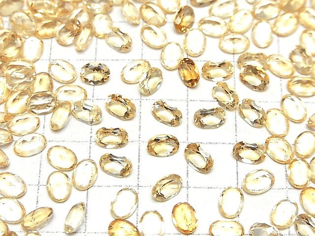 Hochwertiger Citrin AAA Lose Steine Oval Facettiert 7x5mm 10 Stück