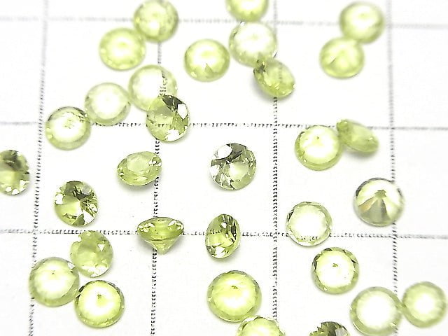 高品質金綠玉 AAA 裸石 圓形刻面 3-4毫米 1顆