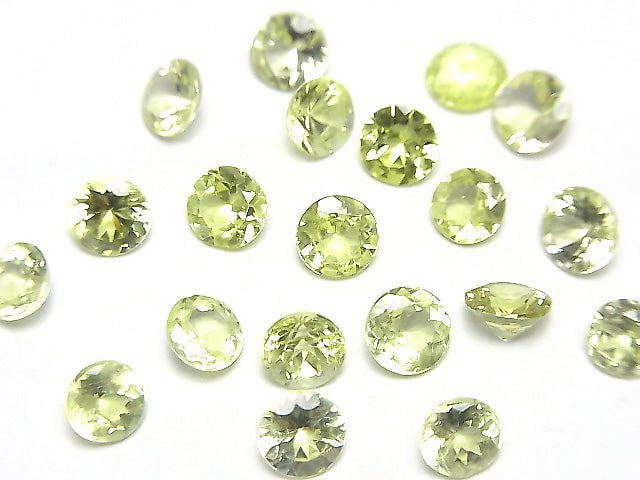 高品質金綠寶石 AAA 裸石 圓形刻面 4-5mm 1顆