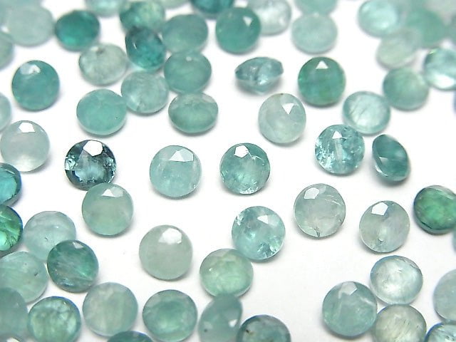 Grandidierit AAA- lose Steine rund facettiert 4x4mm 5 Stück