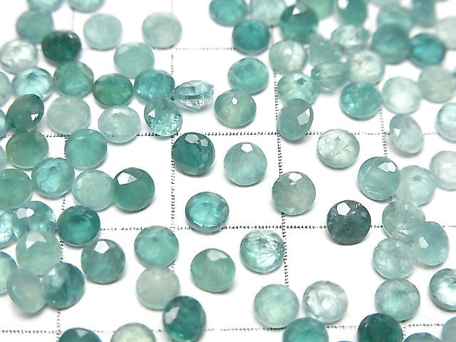 Grandidierit AAA- lose Steine rund facettiert 4x4mm 5 Stück