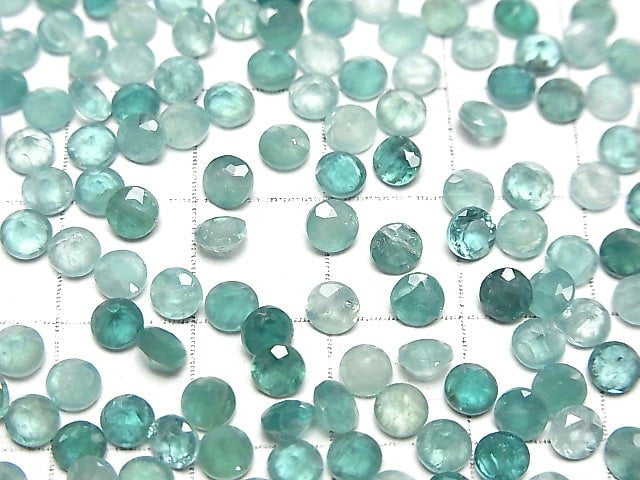 Grandidierit AAA- lose Steine rund facettiert 4x4mm 5 Stück