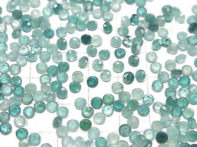 Grandidierit AAA- lose Steine rund facettiert 4x4mm 5 Stück