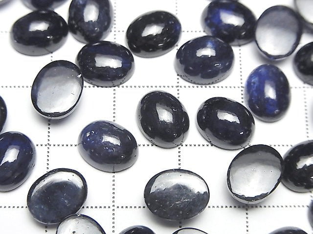 Hochwertiger blauer Saphir AAA ovale Cabochon 10x8mm 1 Stück