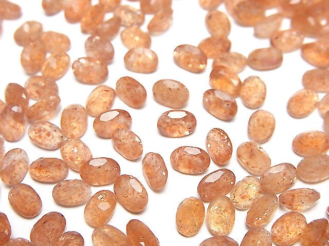 高品質太陽石 AAA - 裸石 橢圓刻面 6x4mm 5顆