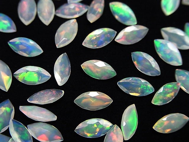 高品質衣索比亞蛋白石 AAA 級 - 橢圓形刻面裸石 8x4mm 5顆
