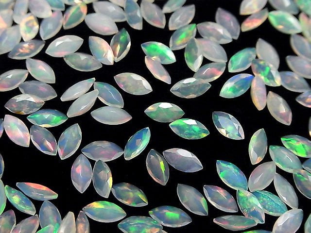 Hochwertiger äthiopischer Opal AAA- Lose Stein Marquise facettiert 8x4mm 5 Stück