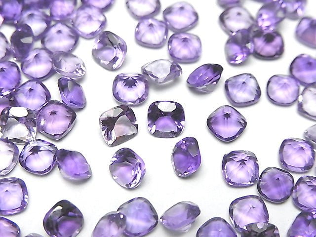 Hochwertiger Amethyst AAA lose Steine quadratisch facettiert 5x5mm 10Stk