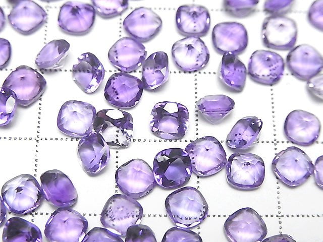 Hochwertiger Amethyst AAA lose Steine quadratisch facettiert 5x5mm 10Stk