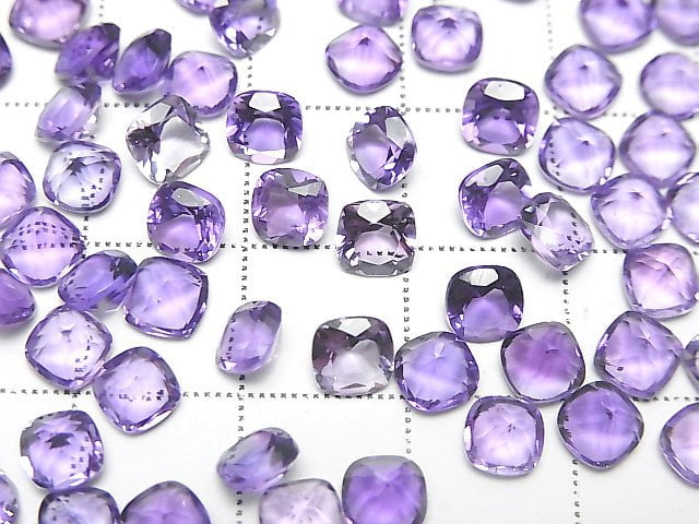 Hochwertiger Amethyst AAA lose Steine quadratisch facettiert 5x5mm 10Stk