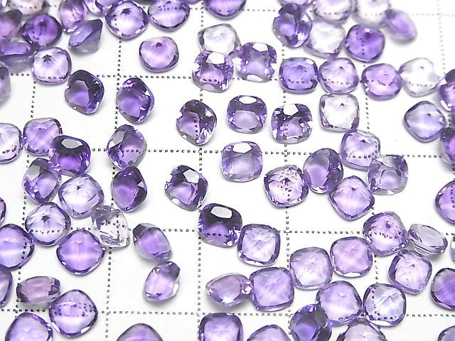 Hochwertiger Amethyst AAA lose Steine quadratisch facettiert 5x5mm 10Stk