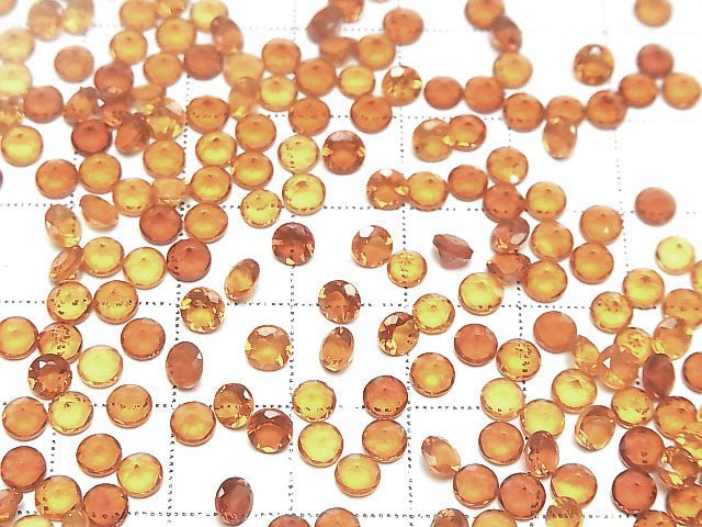 Hochwertiger mexikanischer Opal (Feueropal) AAA lose Stein rund facettiert 4x4mm 3 Stück
