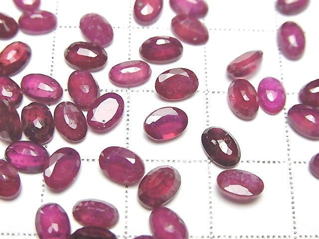 紅寶石 AA++ 裸石 橢圓刻面 6x4mm 3顆