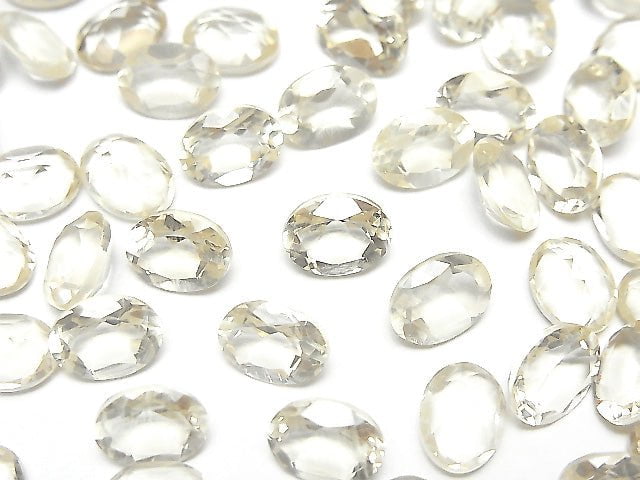 高品質斜開石裸石 橢圓形刻面 8x6mm 2顆