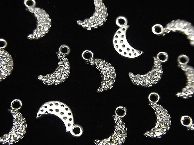 Diamant Mond Charm 7x5x1,5mm Silber925 1Stück