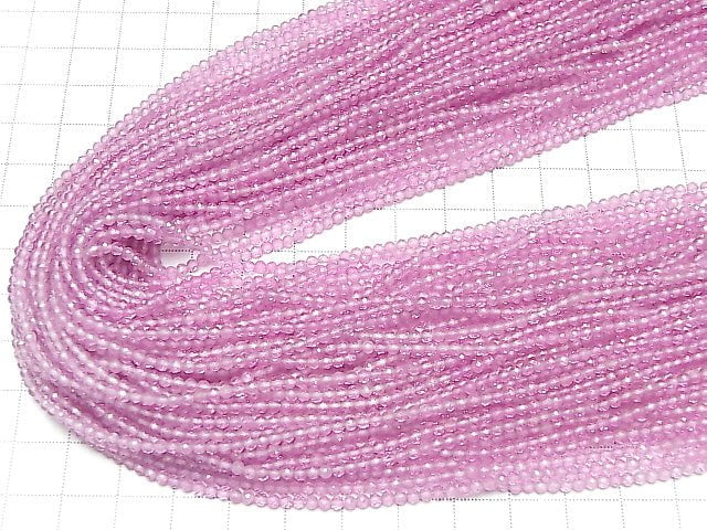 Hochwertiger! Pink Topas AAA Facettierte Rund 2mm 1 Strang Perlen (ca. 15 Zoll/37 cm)