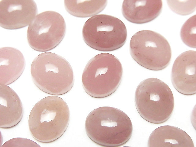 Guava Quarz AAA Oval Cabochon 10x8mm 3 Stk