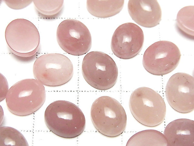 Guava Quarz AAA Oval Cabochon 10x8mm 3 Stk