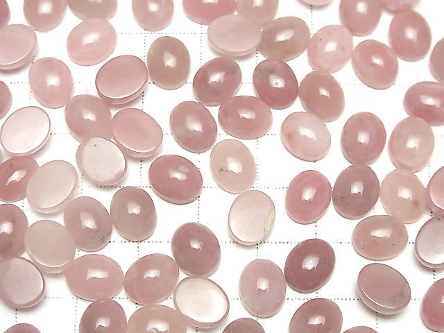 Guava Quarz AAA Oval Cabochon 10x8mm 3 Stk