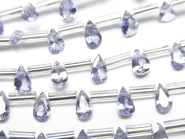 High Quality Tanzanite AAA Pear shape Faceted 5x3mm half or 1strand beads (18pcs )