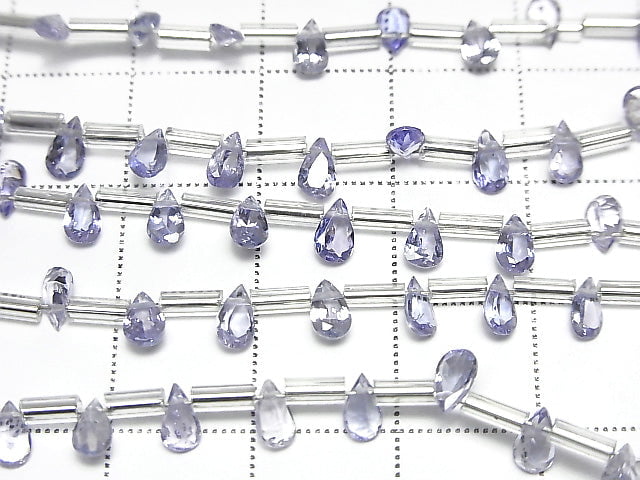High Quality Tanzanite AAA Pear shape Faceted 5x3mm half or 1strand beads (18pcs )