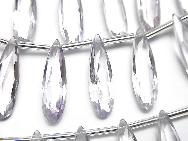 Hochwertige rosa Amethyst AAA Tropfenform facettiert 20x6mm halbe oder 1 Strang Perlen (8 Stück)