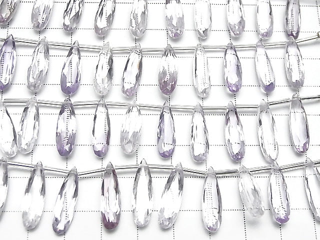 Hochwertige rosa Amethyst AAA Tropfenform facettiert 20x6mm halbe oder 1 Strang Perlen (8 Stück)