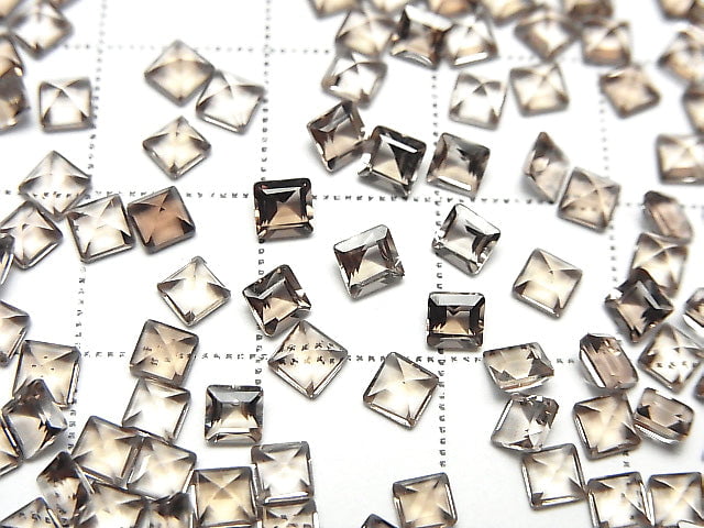 高品質煙晶 AAA 裸石方形刻面 3x3mm 10顆