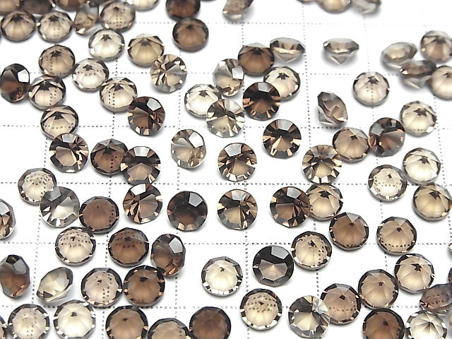 Hochwertiger Rauchquarz AAA Lose Stein Runde Konkavschliff 6x6mm 5 Stück