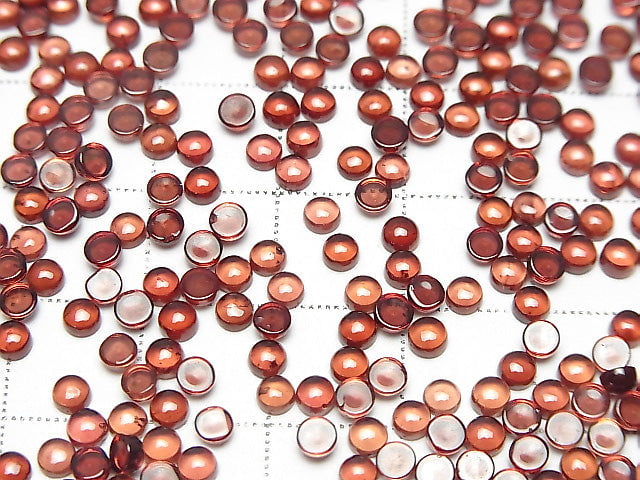 Hochwertiger Mosambik Granat AAA Rund Cabochon 3x3mm 10 Stück