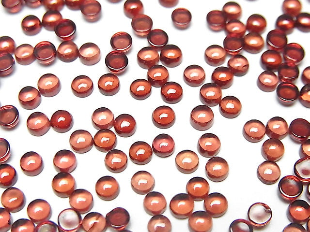 Hochwertiger Mosambik Granat AAA Rund Cabochon 3x3mm 10 Stück