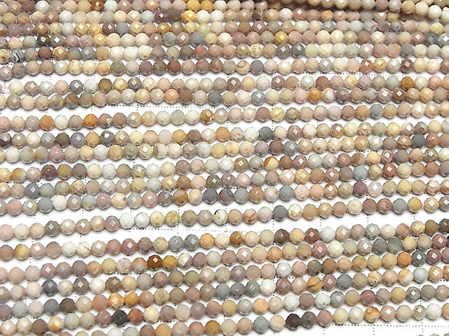 Hochwertig! Alashan-Agat facettierte Rund 3mm 1Strang Perlen (ca. 15 Zoll/37 cm)