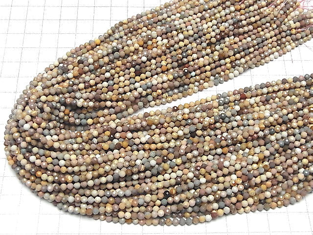 Hochwertig! Alashan-Agat facettierte Rund 3mm 1Strang Perlen (ca. 15 Zoll/37 cm)
