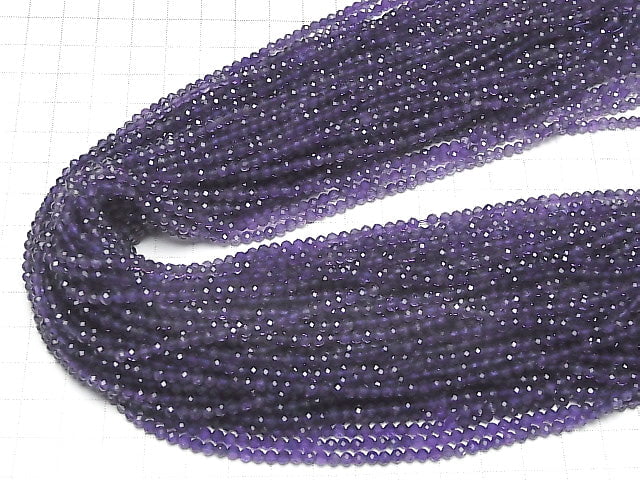 High Quality! 1strand $9.79! Amethyst AAA 32Faceted Round 3mm 1strand beads (aprx.15inch/37cm)