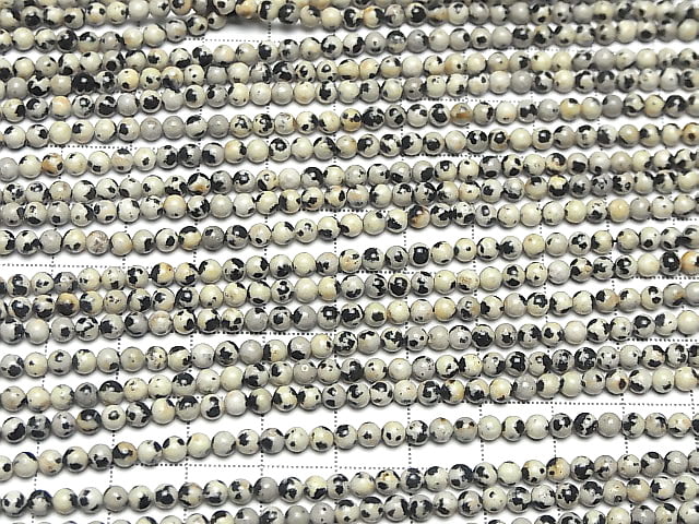 Dalmatian Jasper Round 3mm 1strand beads (aprx.15inch / 37cm)