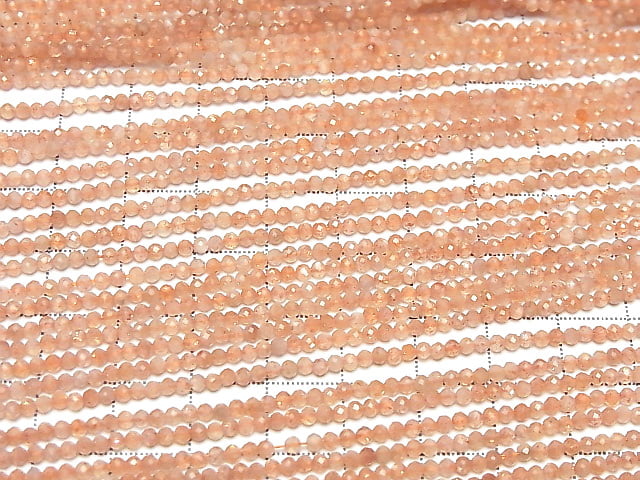 High Quality! 1strand $6.79! Sunstone AA++ Faceted Round 2mm 1strand beads (aprx.15inch/37cm)