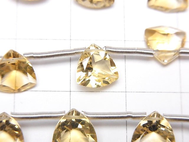 Hochwertiger Citrin AAA Dreieck facettiert 8x8mm 1Strang Perlen (13Stücke)