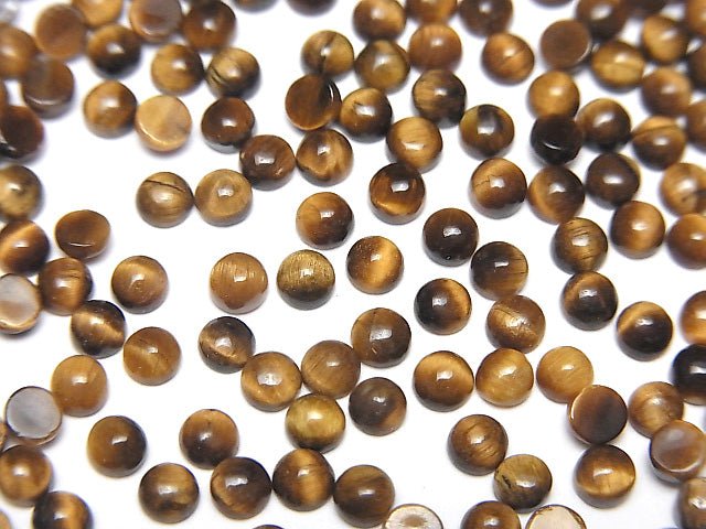 黃虎眼石 AA++ 圓凸面 3x3mm 10顆