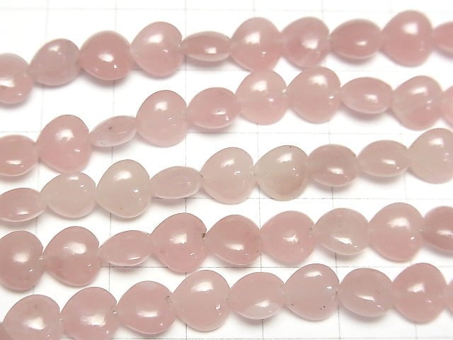 Guava-Quarz AAA- Vertikales Loch Herz 8x8mm halb oder 1Strang Perlen (ca. 6 Zoll / 15 cm)