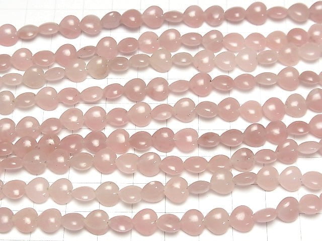 Guava-Quarz AAA- Vertikales Loch Herz 8x8mm halb oder 1Strang Perlen (ca. 6 Zoll / 15 cm)