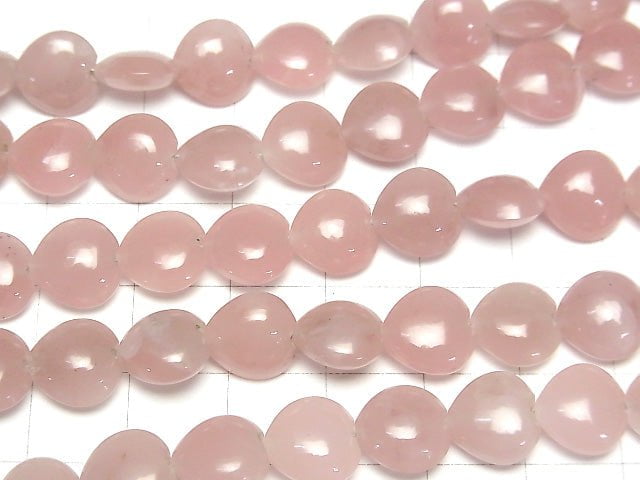 Guava-Quarz AAA- Vertikales Loch Herz 10x10mm halb oder 1Strang Perlen (ca. 6 Zoll / 15 cm)