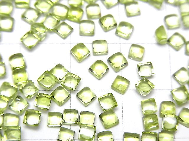 Hochwertiger Peridot AAA Quadratischer Cabochon 3x3mm 10Stücke 3,79 $!