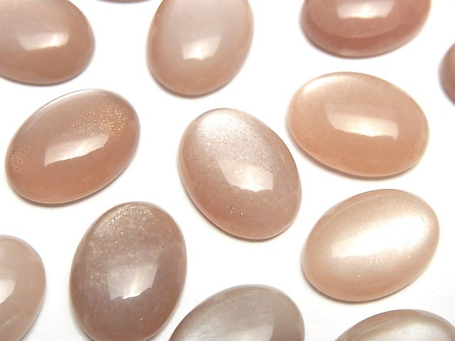 桃色月光石 AAA 橢圓蛋面 16x12mm 2顆